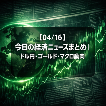 【04/16】今日の経済ニュースまとめ｜ドル円・ゴールド・マクロ動向