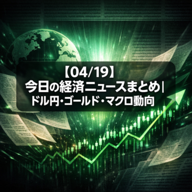 【04/19】今日の経済ニュースまとめ｜ドル円・ゴールド・マクロ動向