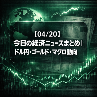 【04/20】今日の経済ニュースまとめ｜ドル円・ゴールド・マクロ動向