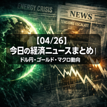 【04/26】今日の経済ニュースまとめ｜ドル円・ゴールド・マクロ動向