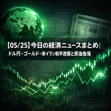【05/25】今日の経済ニュースまとめ｜ドル円・ゴールド・米イラン和平進展と原油急落